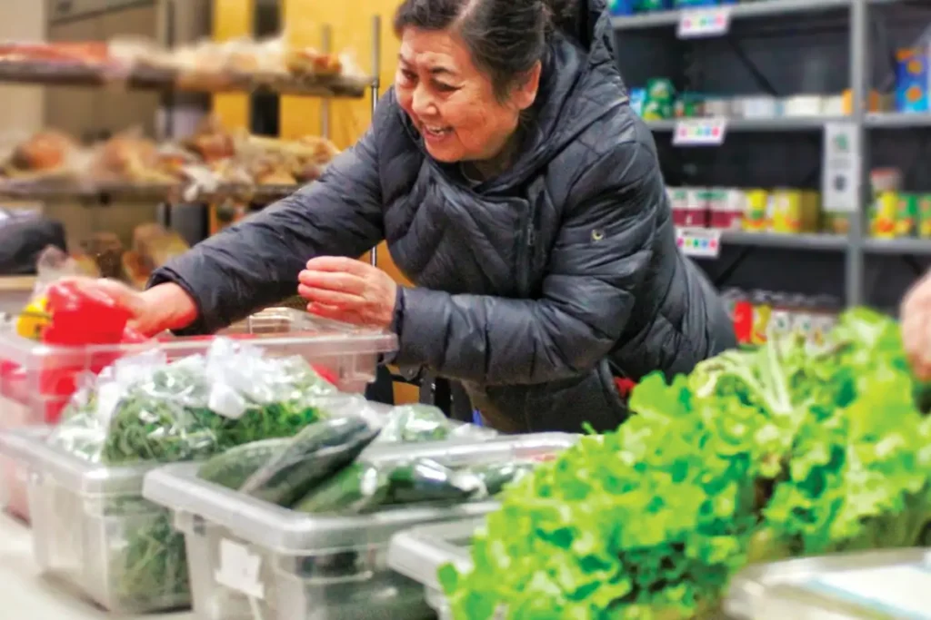 Fresh food items at Kerr Street Mission Food Market supporting Oakville families in need